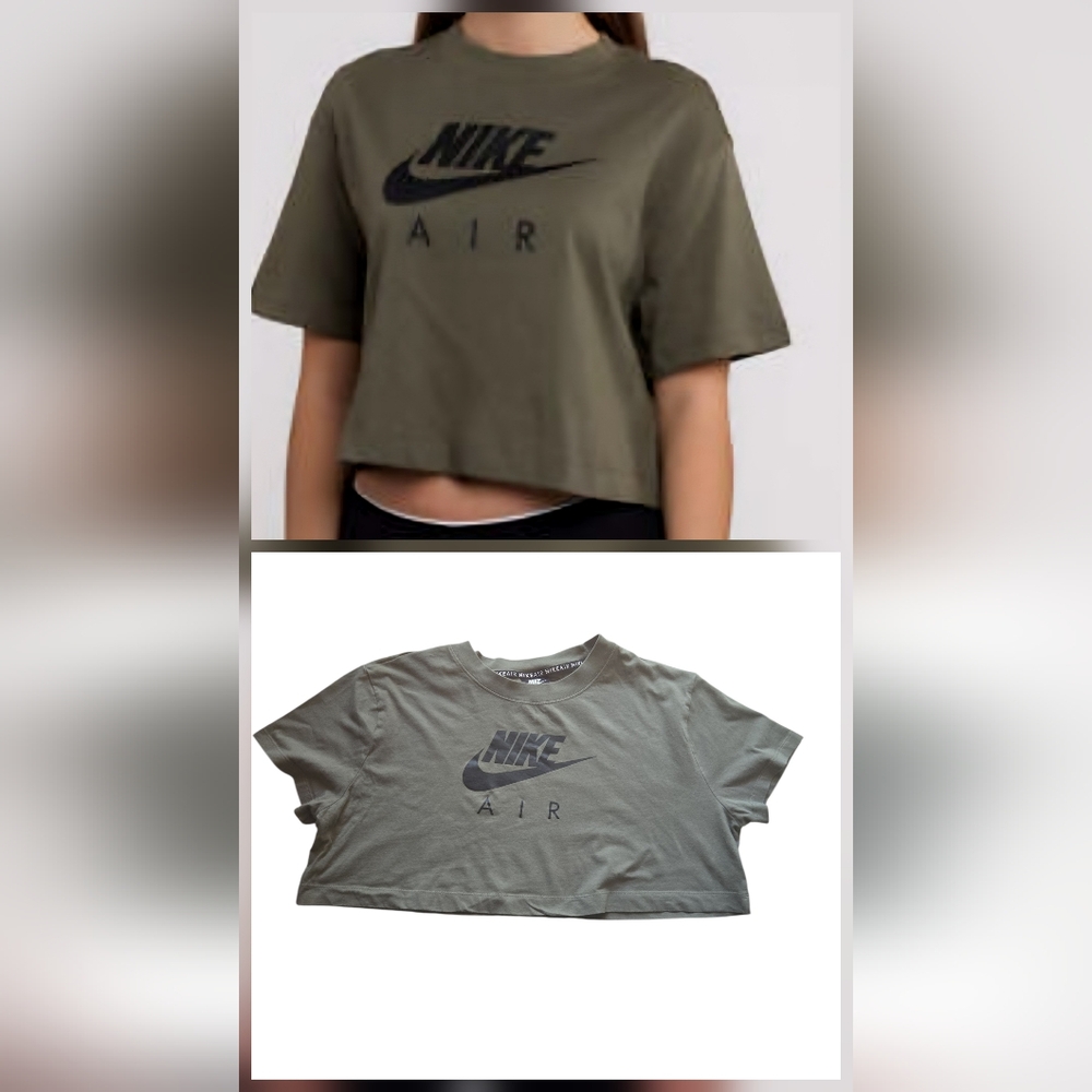 Nike Women’s Olive Green Air Logo Crop Top Size 1X
